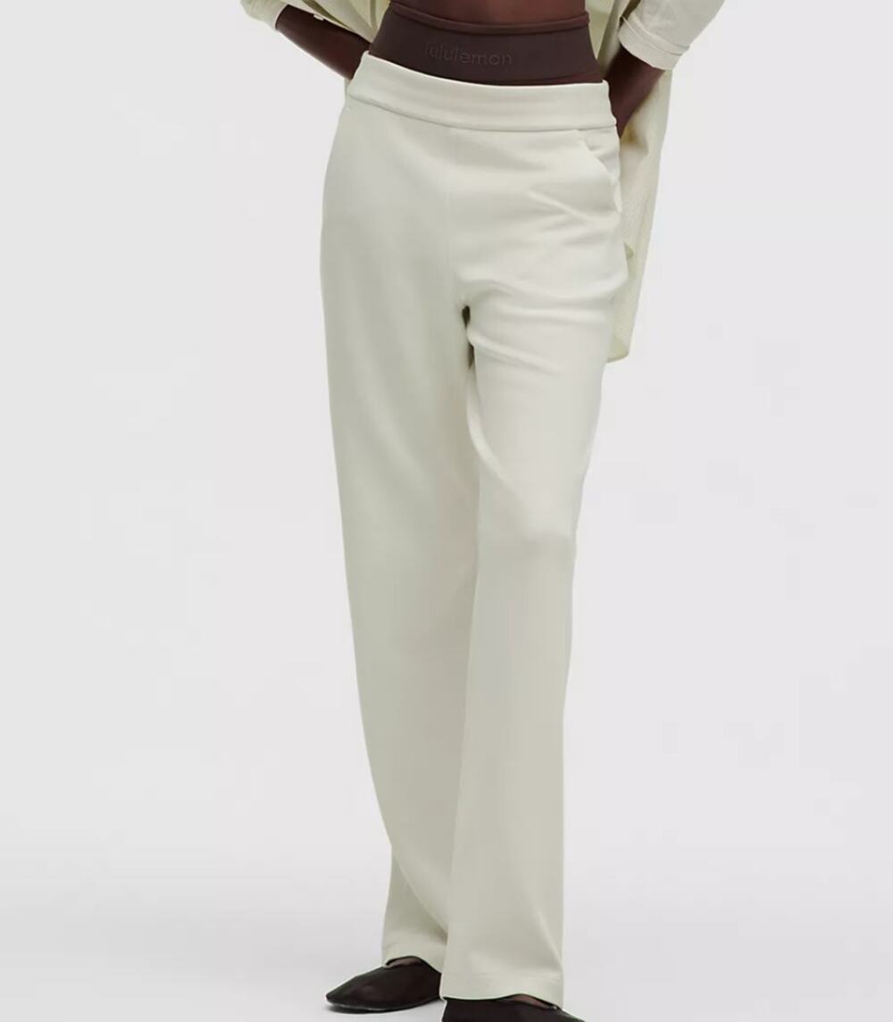 Lululemon Softstreme High-Rise Straight-Leg Pants Ivory (S)